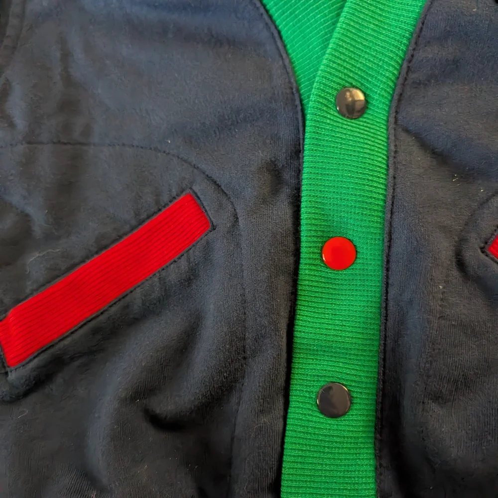 $ Vintage Rainbow‎ Tag Gymboree Blue and Red Cardigan